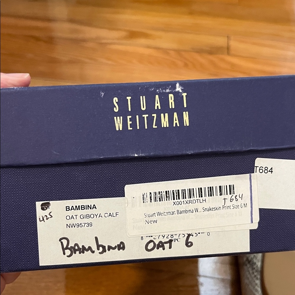 Stuart Weitzman Bambina Flats in Snakeskin - Picture 5 of 5